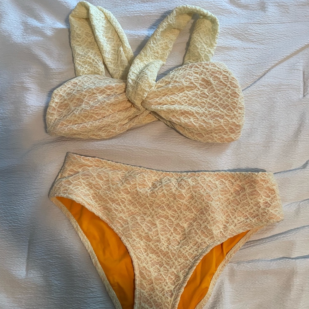 M Yellow High Waisted Bikini